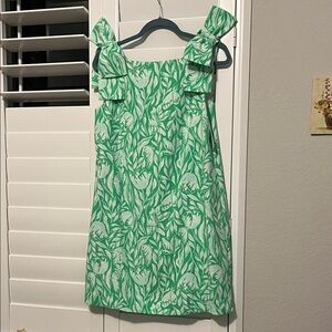 Lilly Pulitzer Green Leaf Print Mini Dress